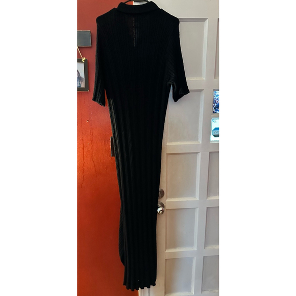 Free People Riding Waves Midi Sweater, Black Medium - Picture 6 of 13